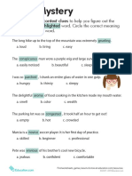 Context Clues Word Mystery Third PDF