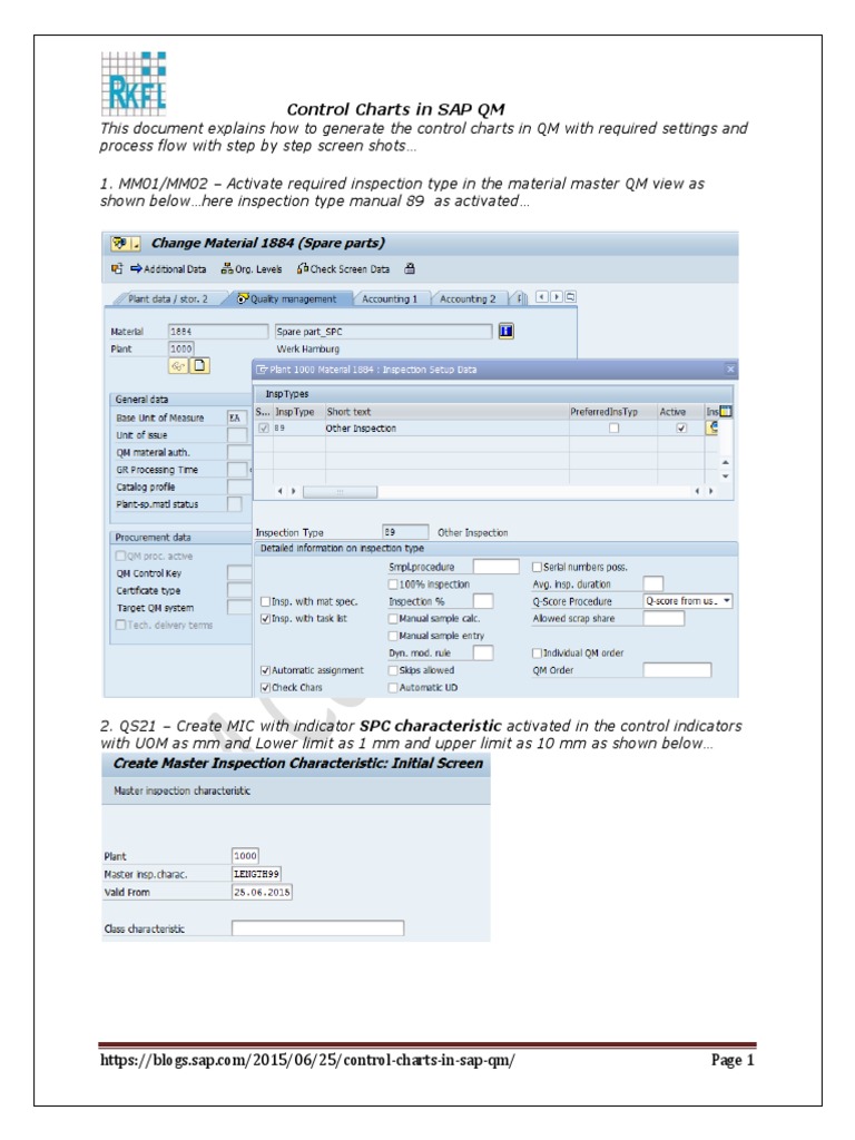 Generating Control Charts in SAP QM | PDF | Quality | Business Process