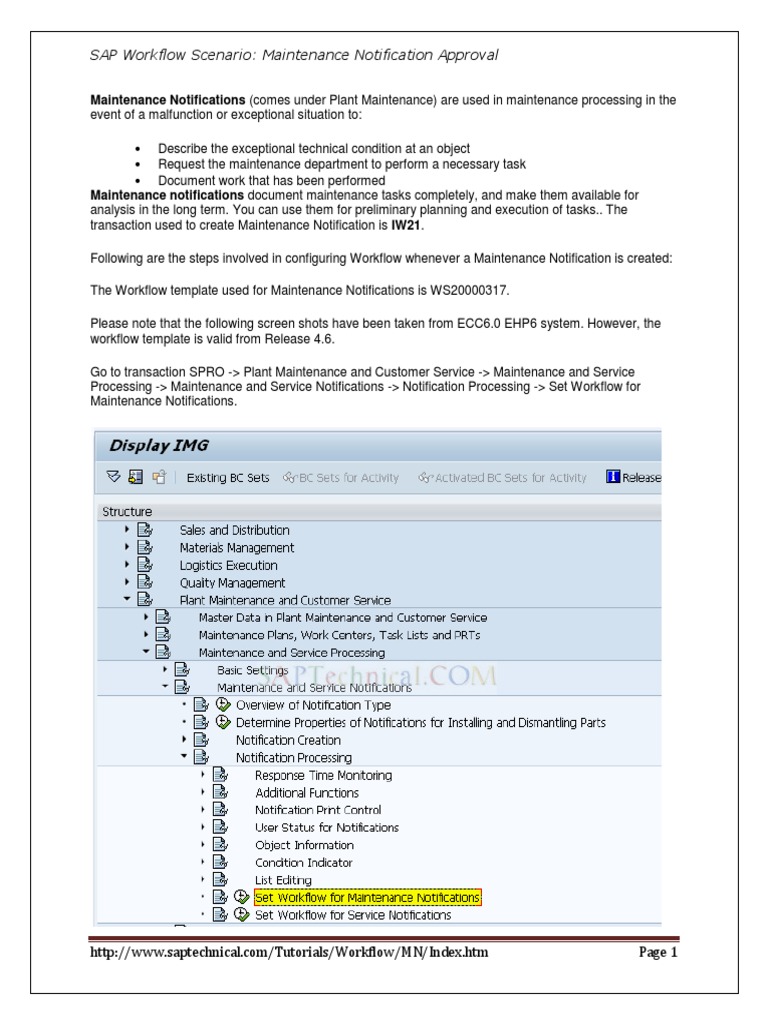 Workflow Notifications Workflow Information Technology