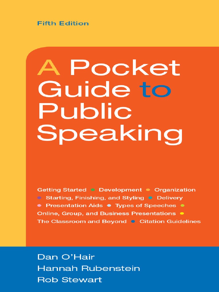 A Pocket Guide To Public Speaking 5th Edition PDF Public Speaking