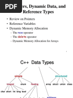 Pointers, Dynamic Data, and Reference Types