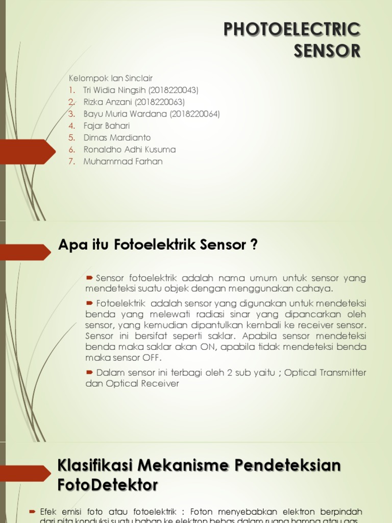 Photoelectric Sensor PDF