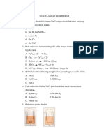 Soal Ulangan Elektrolisis 1