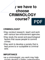 Why We Have To Choose Criminology Course?