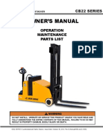 Owner'S Manual: Operation Maintenance Parts List