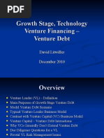 Growth Stage Technology Venture Financing - Venture Debt - Dec 2010 - David Litwiller