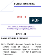 CS6004 CYBER FORENSICS UNIT – II E-MAIL SECURITY & FIREWALLS