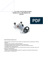 Manual Utilizare Pompa Hidraulica