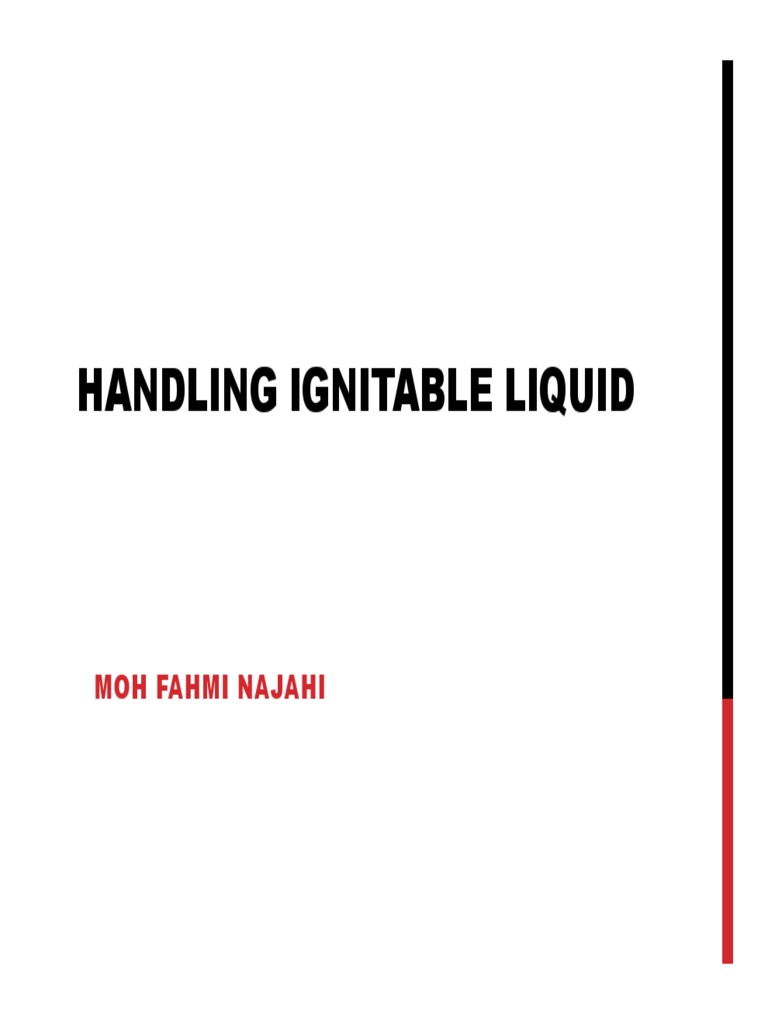 Handling Ignitable Liquid PDF Fire Sprinkler System Combustion
