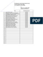 Rekap Kehadiran Peserta Ujian Mid Semester Ii TAHUN PELAJARAN 2017/2018 Sma PLK Floressta Maumere Kelas: X