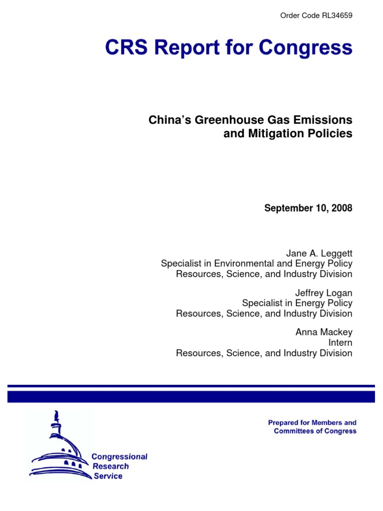 China's Greenhouse Gas Emissions | PDF