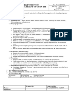 Work Instruction Title: Measurement of Grain Size: Doc. No.: LAB/WI/02 Rev. No. & Date: 00 & 01.08.2019 Page No.: 1 of 1