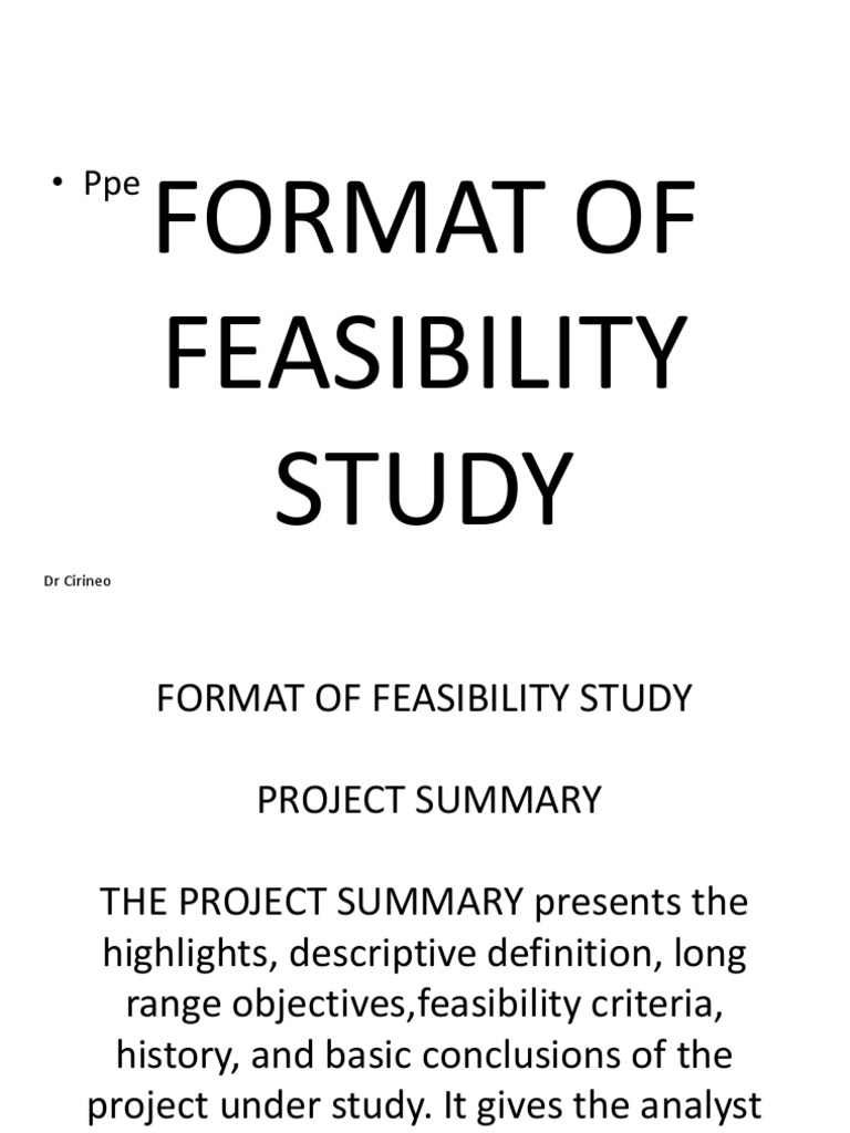 Format Feasibility | PDF | Feasibility Study | Employment