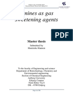 Amines As Gas Sweetening Agents: Master Thesis