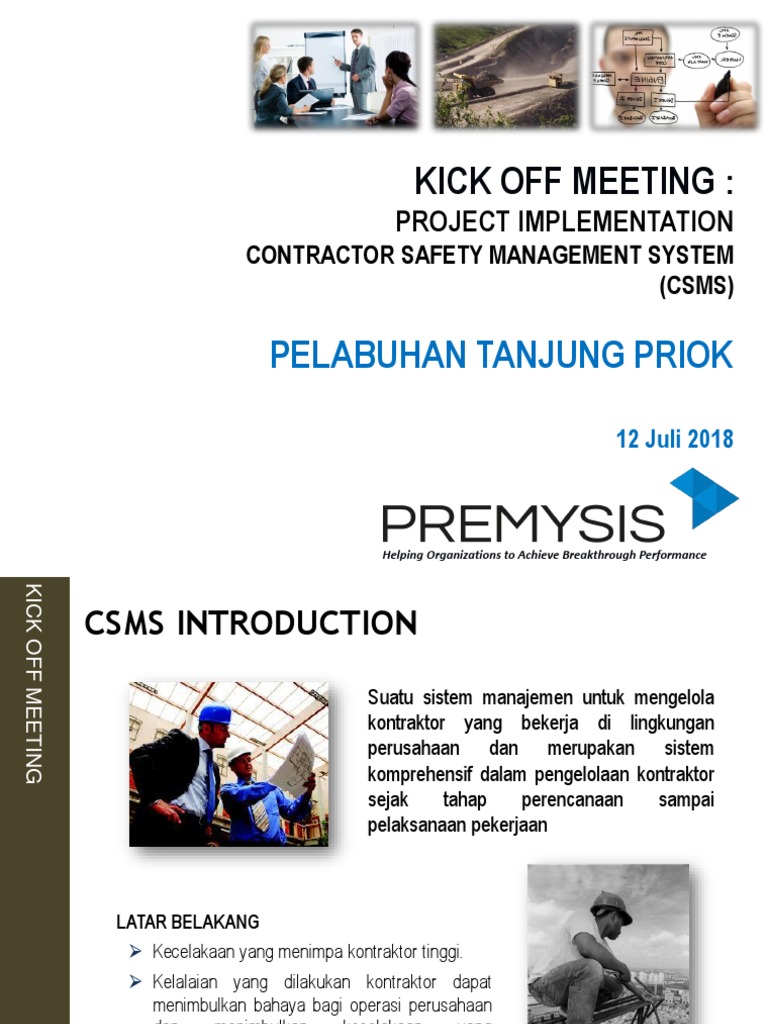 Kick Off Meeting Proyek CSMS | PDF