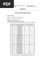 Typology 4 Universals II: Hawkins, Dryer
