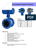 Battery Operated Magnetic Flowmeter: Main Features