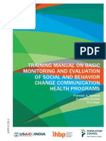 Monitoring of Social and Behavioural Change BCC Programs PDF