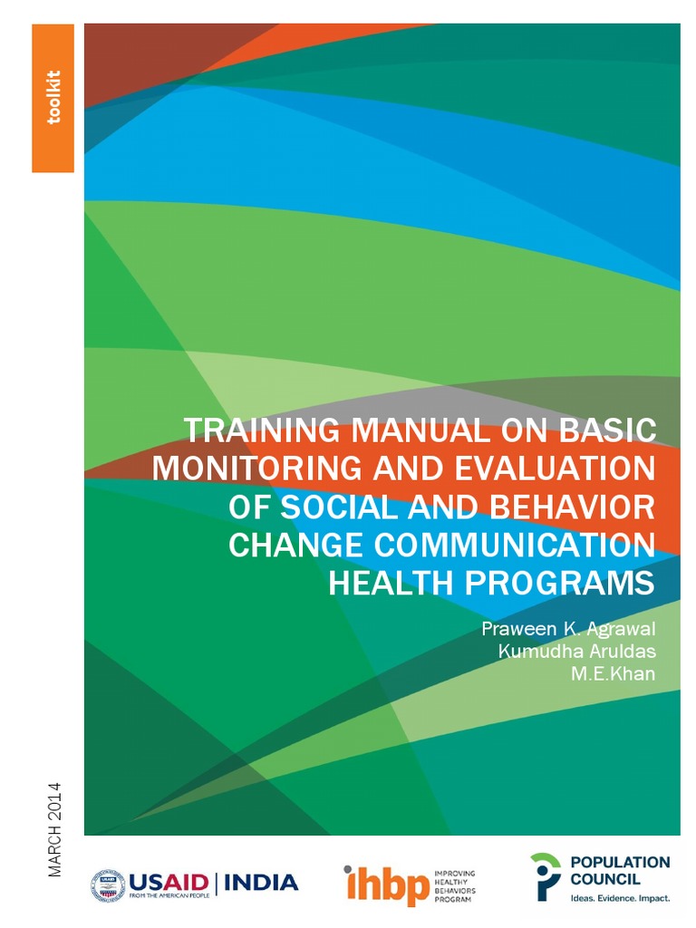 SBCC Monitoring and Evaluation Manual | PDF | Evaluation | Goal