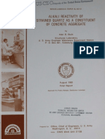 Alkali Reactivity of Strained Quartz As A Constituent of Concrete Aggregate