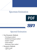 Spectrum Estimation: Presentation by Dr. K.Muthumeenakshi Asso - Prof / ECE SSN College of Engineering