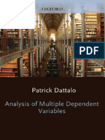 Patrick Dattalo - Analysis of Multiple Dependent Variables