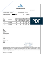 Inspection Certificate: 3. Name & Address of Supplier: Kalinga Industrial Fasteners PVT LTD, Rourkela