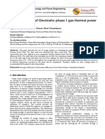Exergy Analysis of Omotosho Phase 1 Gas Thermal Power Plant