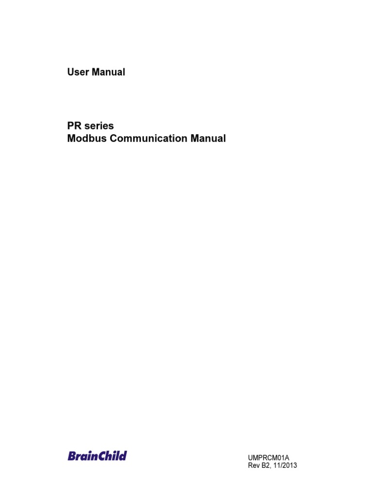Modbus Communication Manual for PR Series | PDF | Information ...