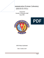 Manual For Communication Systems Laboratory (EEE/ECE F311)