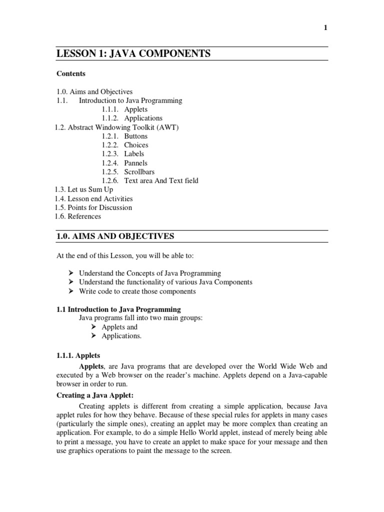 It Java PDF | PDF | Java (Programming Language) | Class (Computer ...