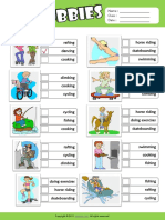 Hobbies Esl Vocabulary Multiple Choice Worksheet For Kids PDF