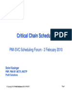 Feb 2010 - Critical Chain Scheduling