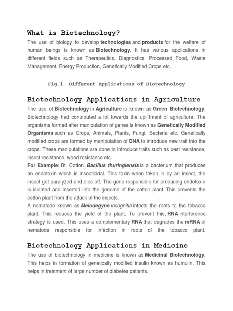 What Is Biotechnology PDF Biotechnology Engineering