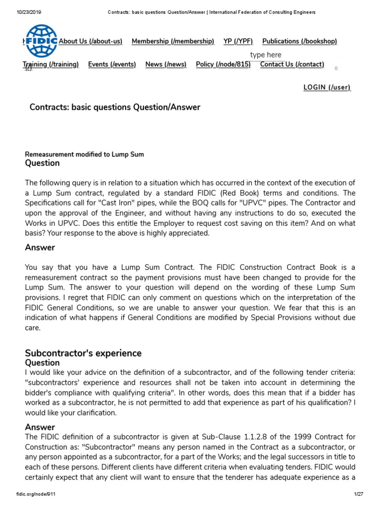 Contracts - Basic Questions Question - Answer - International ...