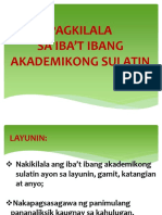 Pagkilala Sa Ibat Ibang Anyo NG Akademikong Sulatin1