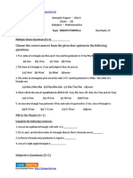 Cbse Class Ix Mathematics Herons Formula Sample Paper 2012