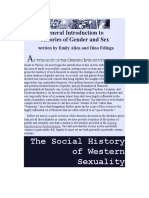 The Social History of Western Sexuality: General Introduction To Theories of Gender and Sex