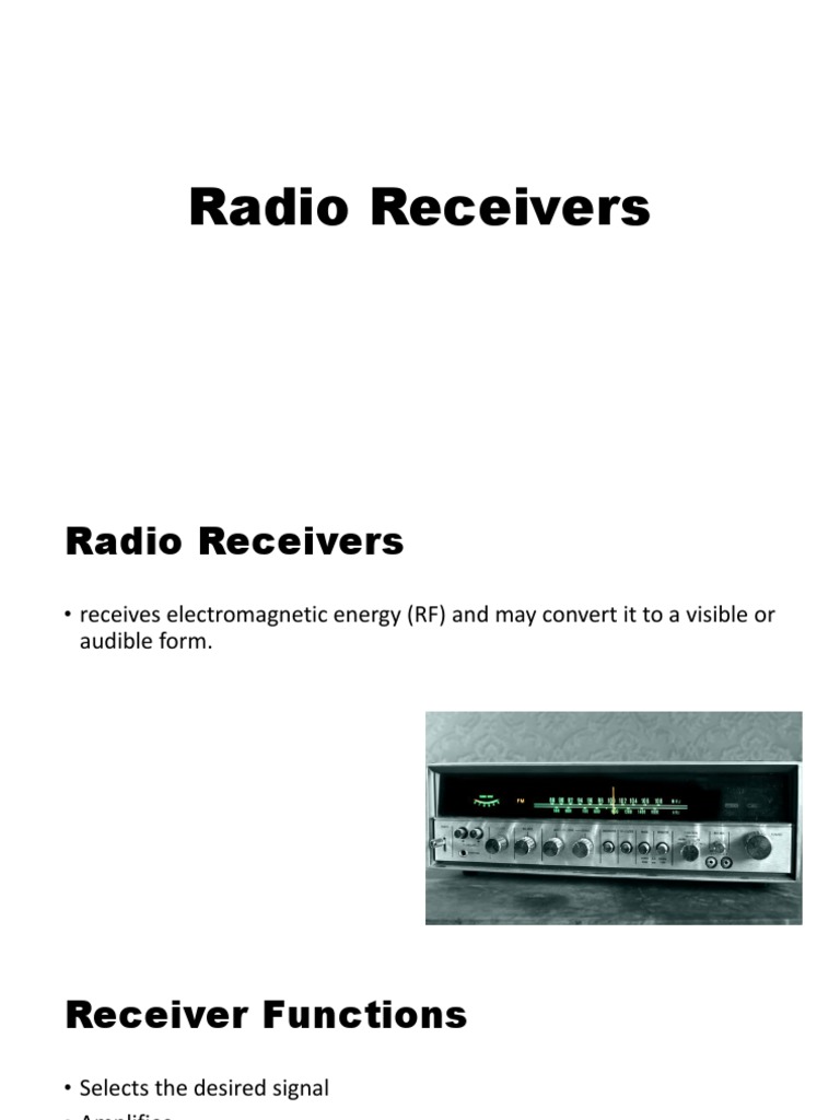 Radio Receivers PDF Frequency Modulation Detector (Radio)