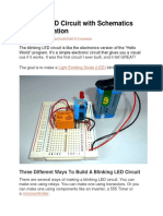 Blinking LED Circuit With Schematics and Explanation