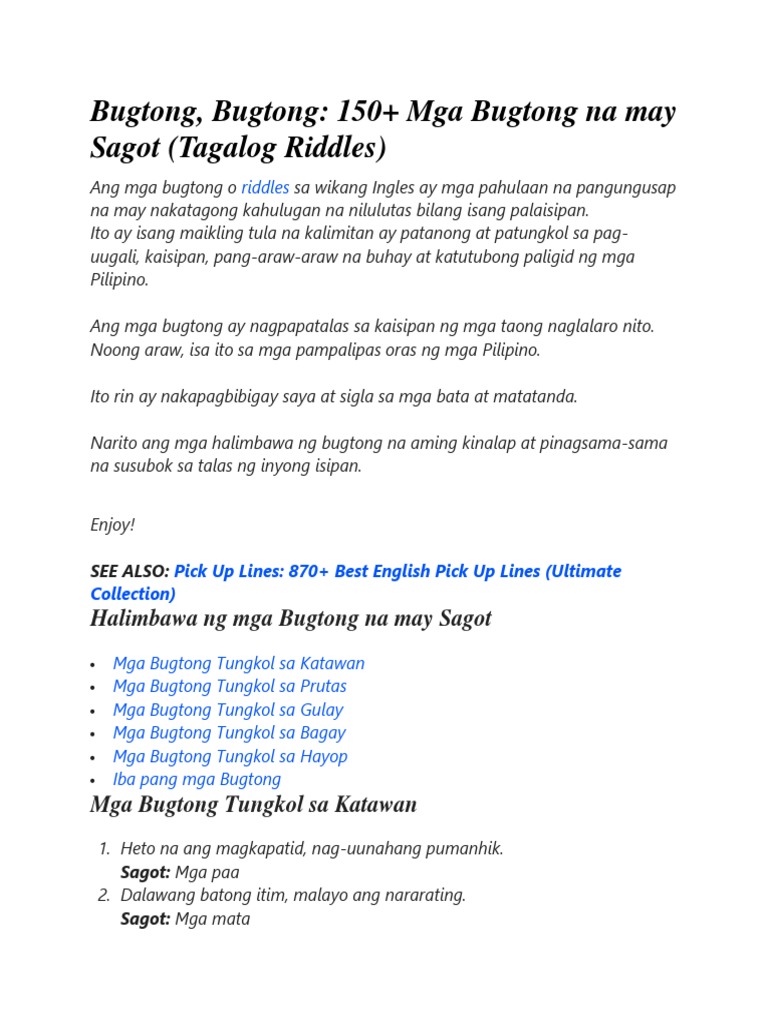 Bugtong | PDF