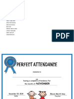 Perfect Attendance