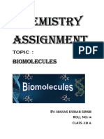 Biomolecules Chemistry Assignment