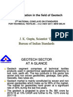 J. K. Gupta, Scientist D', Bureau of Indian Standards: Standardization in The Field of Geotech