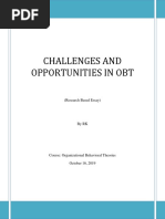 Challenges and Opportunities in OB