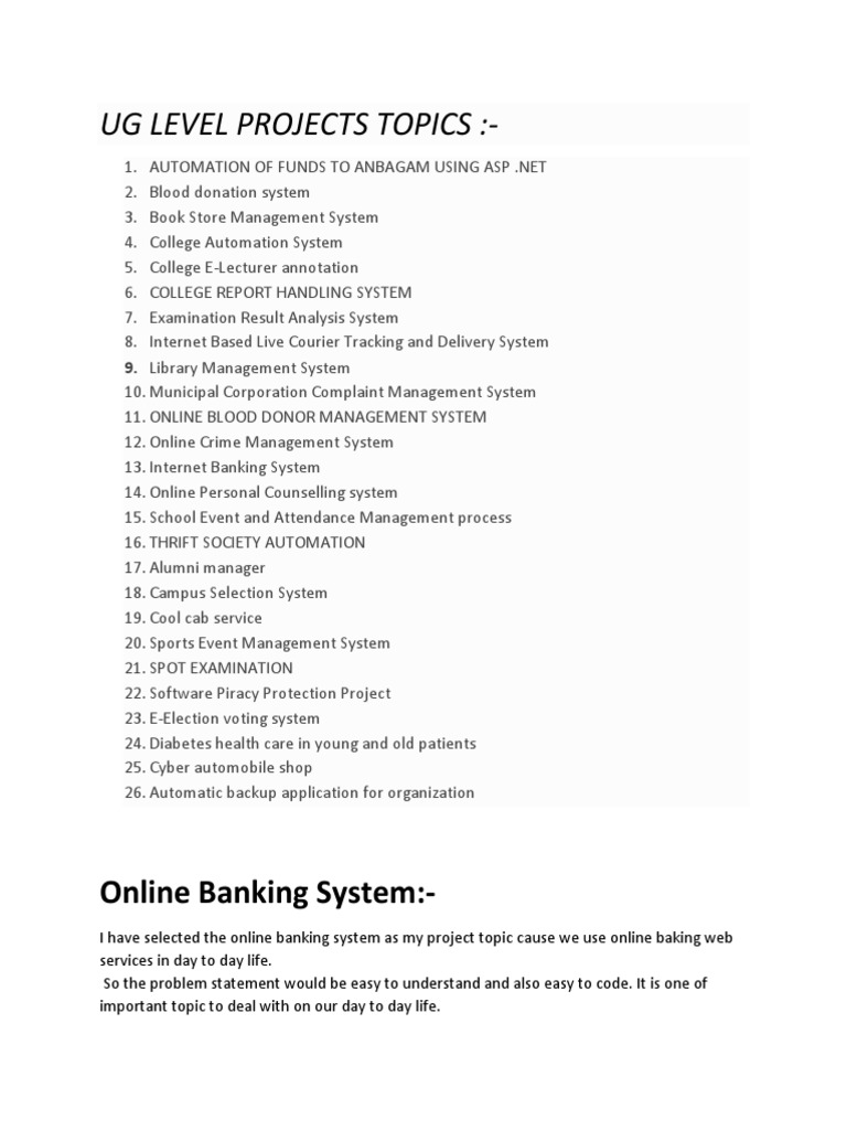 Online Banking System Project Overview | PDF | Online Banking | Banks ...
