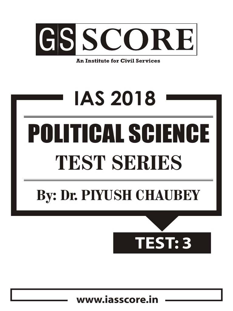 Political Science Test Series 2018 | PDF | Political Theories | Ethical ...