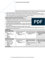 Preanesthesia Assessment Guidelines Summary