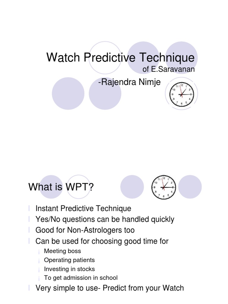 KP Watch Predictive Technique | PDF