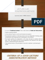 Lecture-Cum-Demonstration Method: Quinones, Leslie C. BSED-Science 2